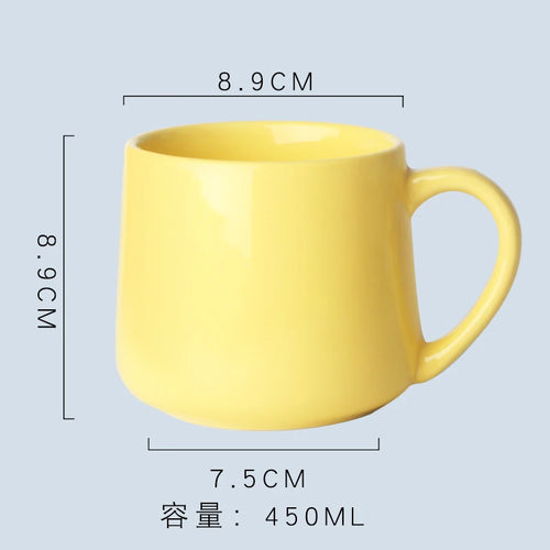 401-500ml Creative Handmade Fat Handle Mug Ceramic Espresso Mugs