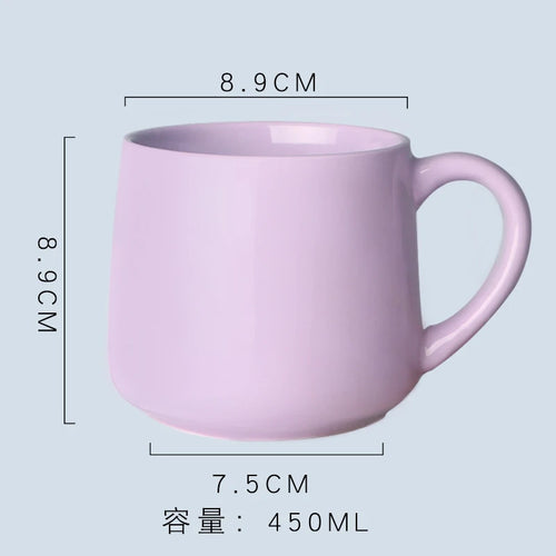 401-500ml Creative Handmade Fat Handle Mug Ceramic Espresso Mugs