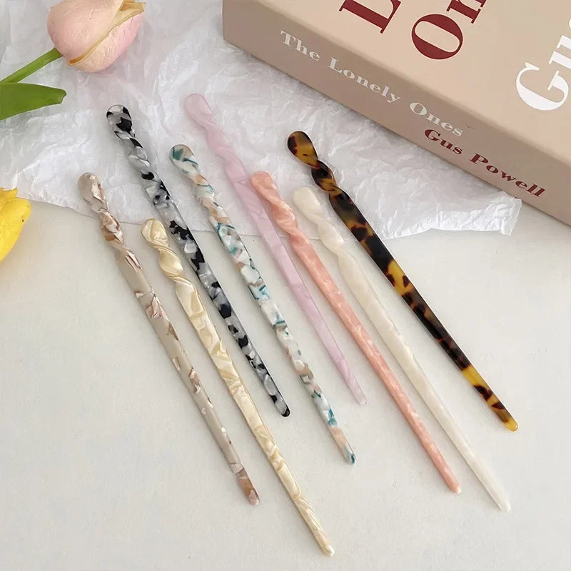 Chinese Style Hair Sticks Vintage Acetate Resin Chopstick Women