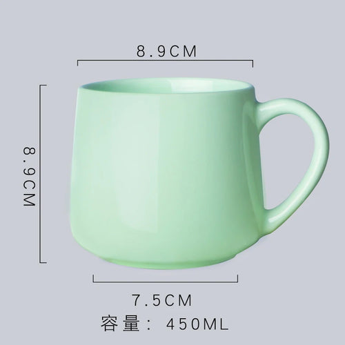 401-500ml Creative Handmade Fat Handle Mug Ceramic Espresso Mugs