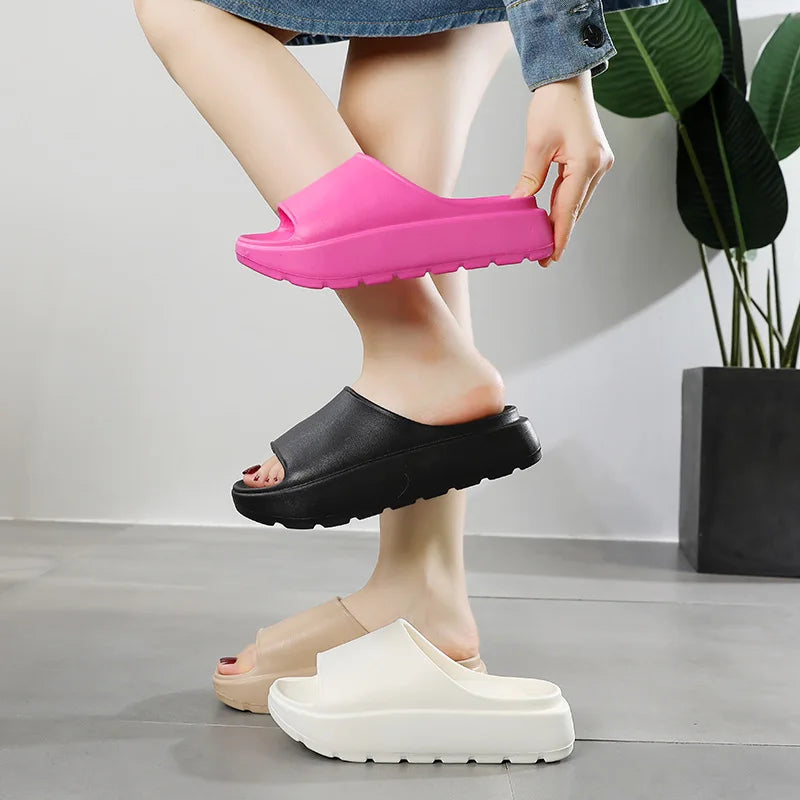 Summer Beach Thick Sole Eva Slippers Women Thick Platform Indoor Home