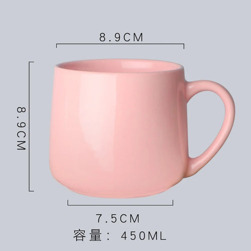 401-500ml Creative Handmade Fat Handle Mug Ceramic Espresso Mugs